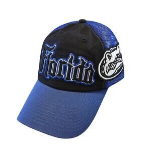 Vintage University of Florida Gators Strapback Hat Cap Blue UF NCAA Spellout Y2K